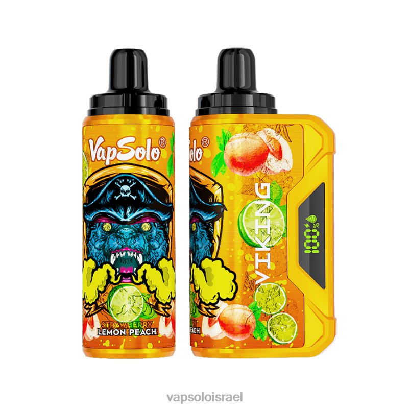 VapSolo VIKING ואפי חד פעמי לימון אפרסק H24ZV41 - Vapsolo Vape