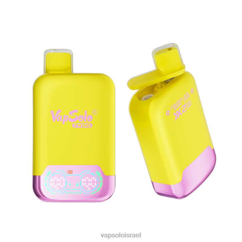 VapSolo TWINS ואפי חד פעמי בננה תות ודובדבן תוסס H24ZV32 - Vapsolo Vape